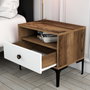 Hanah Home Lizbon 530 Mesilla de noche - Nogal y Blanco